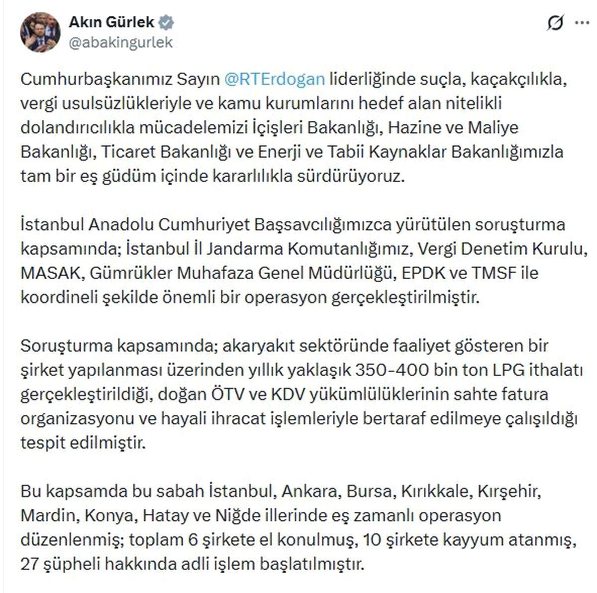 Bursa'da gerçekleştirilen eş zamanlı operasyonlar hakkında detaylar, suç unsurları ile