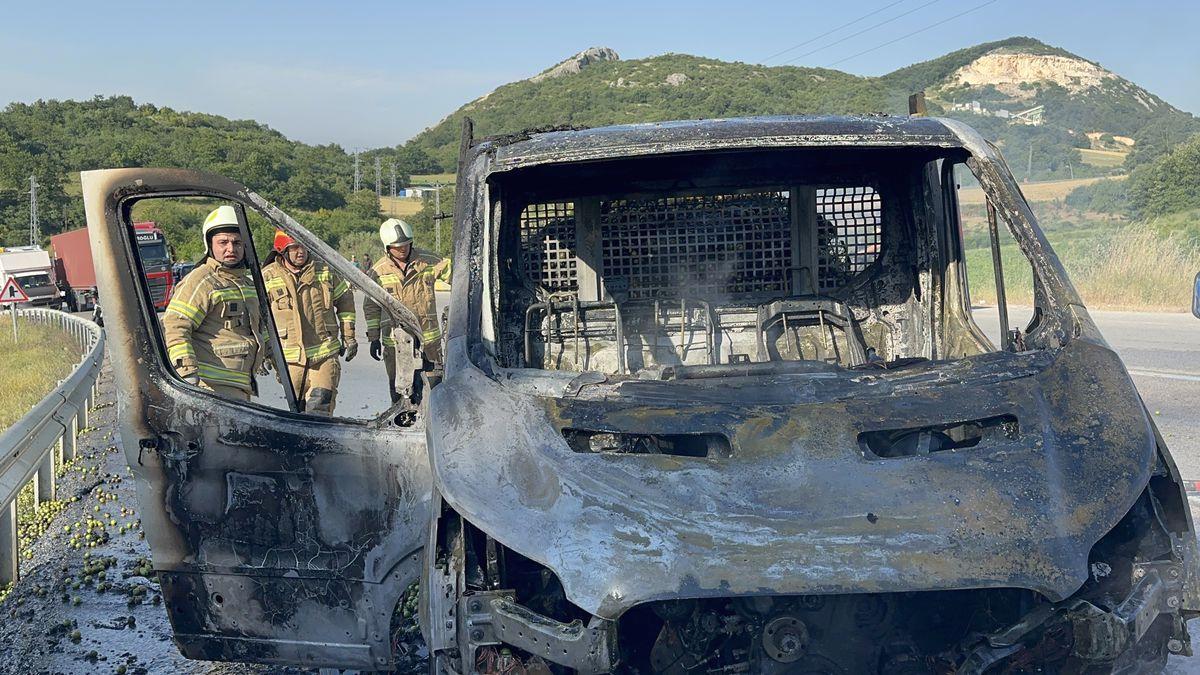 İznik'te yanan erik yüklü kamyonetin güvenlik ve olay detaylarını, yangın