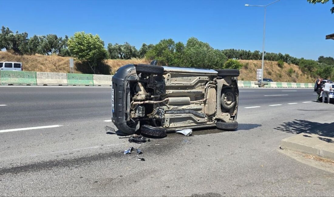 Mudanya'da meydana gelen otomobil kazasında bir kişi yaralandı. Olay yerinde