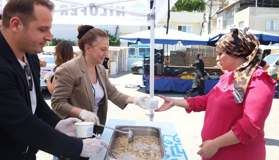 Nilüfer Belediyesi, Muharrem ayı dolayısıyla aşure dağıtımı gerçekleştirerek dayanışma ve