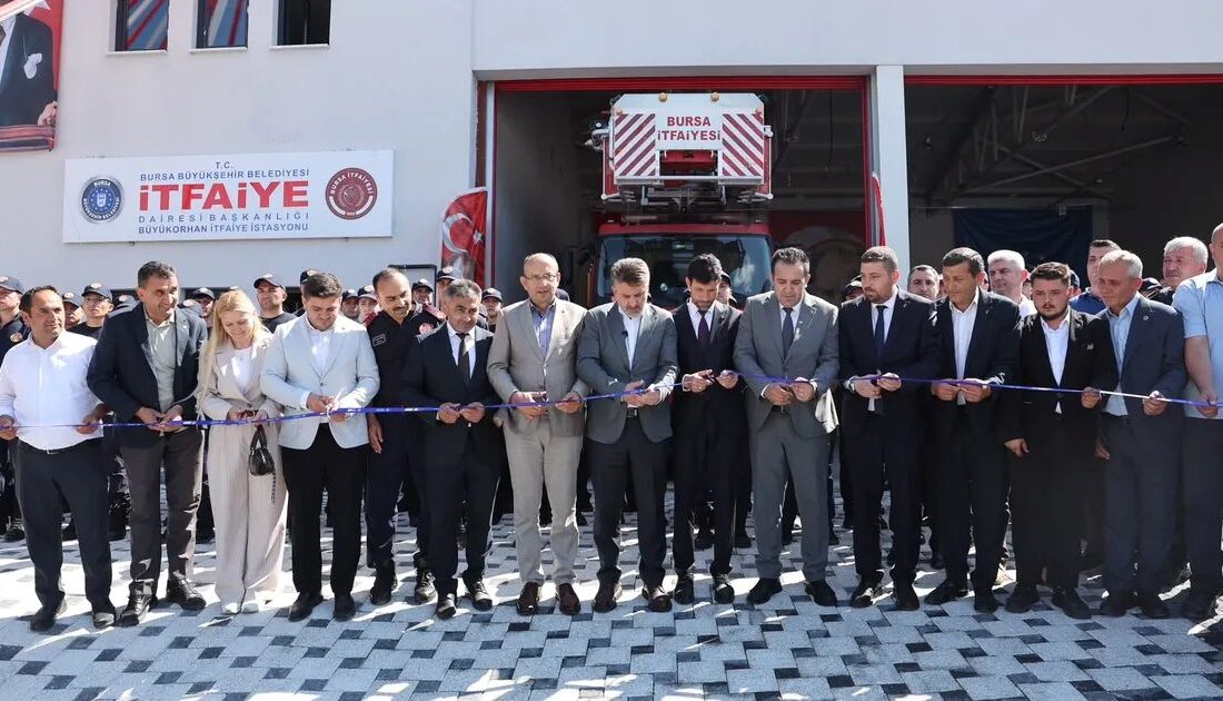 Bursa Büyükorhan'da yeni itfaiye hizmet binası hizmete açıldı, bölge güvenliği