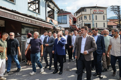 Bursa Kayhan Çarşısı yangını sonrası çalışmalar başladı