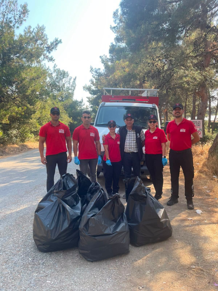 Bursa Mudanya'da orman yangını önleme çalışması