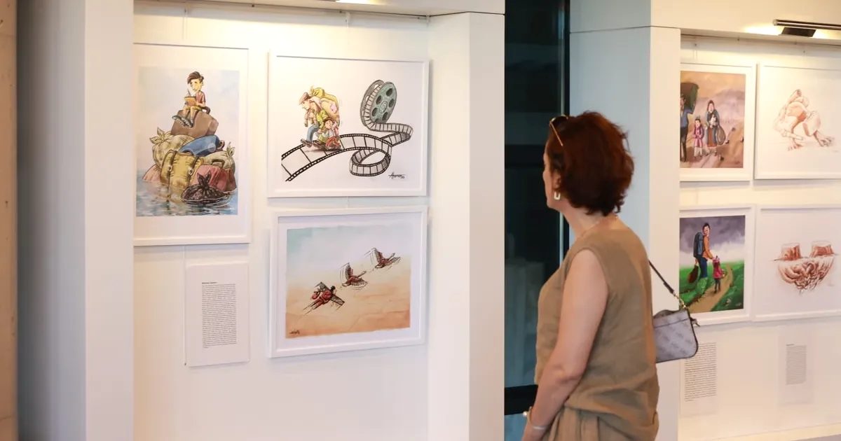 Bursa'da göç temalı karikatür sergisi, sanat ve toplumsal meseleleri kayda