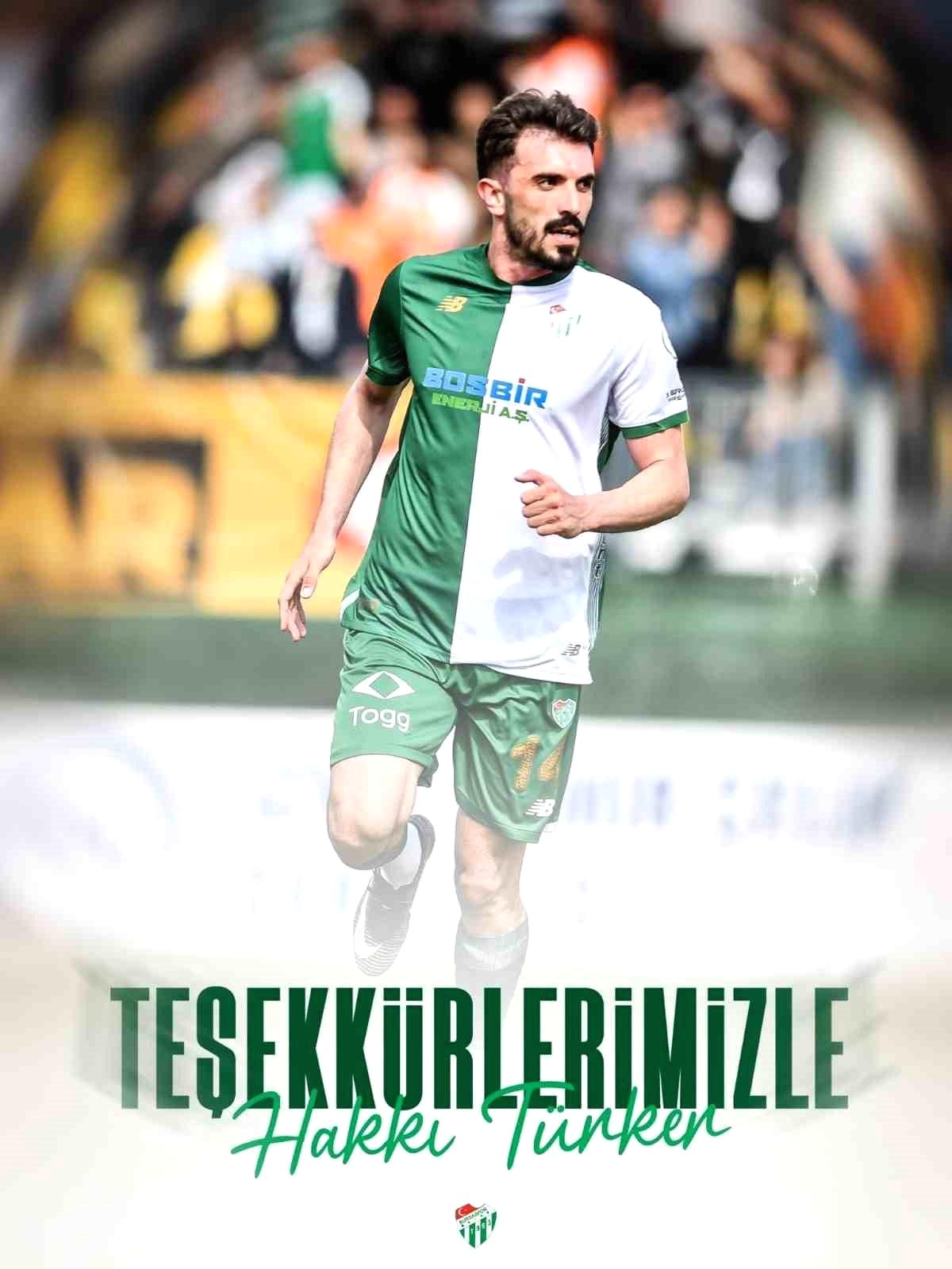 Bursaspor, Hakkı Türker ile olan ilişkisini resmi olarak sonlandırmıştır. Kulüp