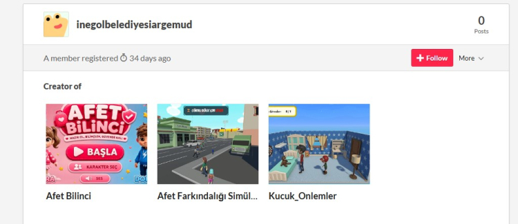 İnegöl’de Afet Bilinci Artırıcı Oyunlar Lansmanı