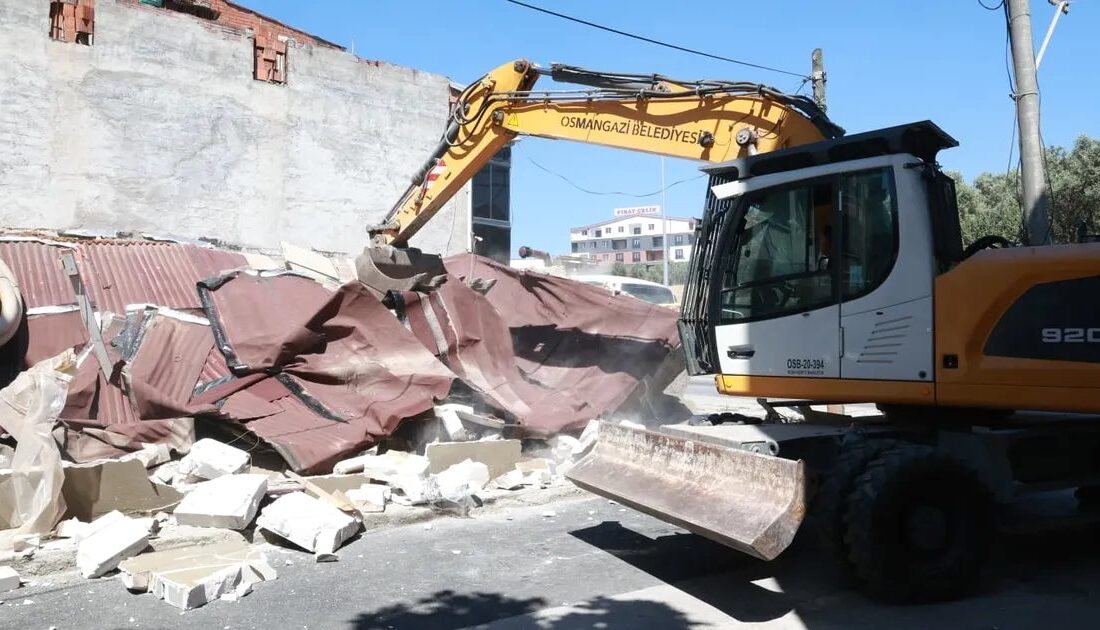 Osmangazi'de ruhsatsız depo yıkımı hakkında detaylı bilgi ve resmi işlemler