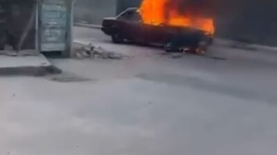 Bursa Gürsu'da meydana gelen otomobil yangınıyla ilgili detaylı bilgiler ve
