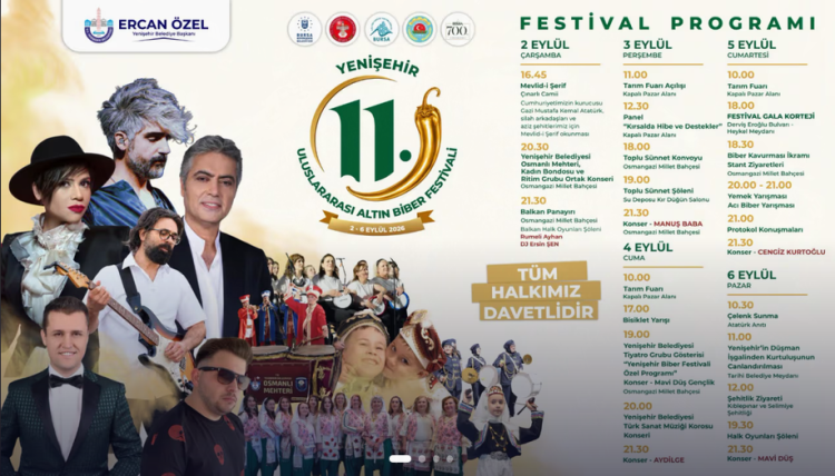 Bursa'da Altın Biber Festivali Hazırlıkları