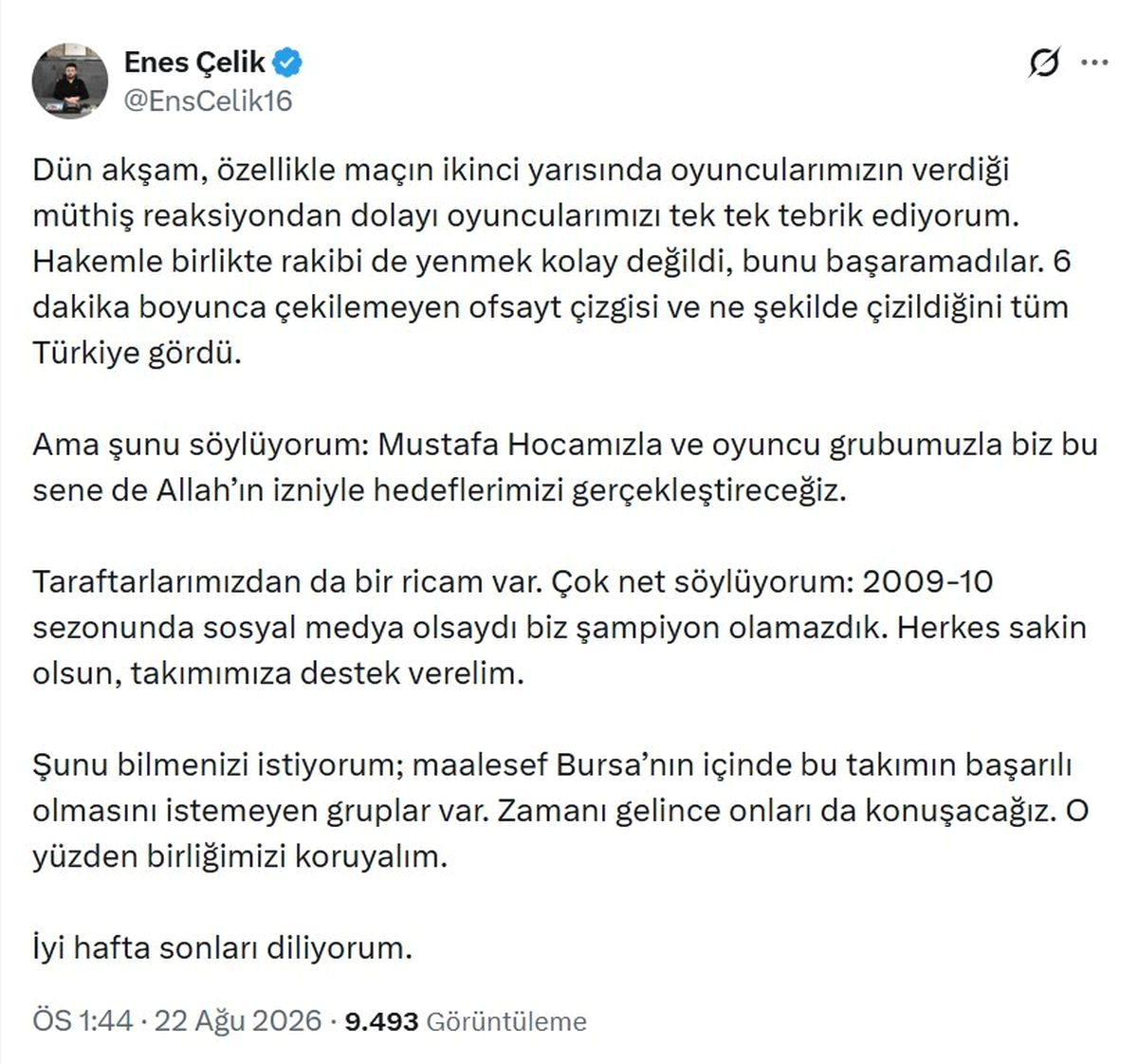 Bursa'da yaşanan hakem tartışması, spor camiasının gündeminde. Güncel gelişmeleri ve
