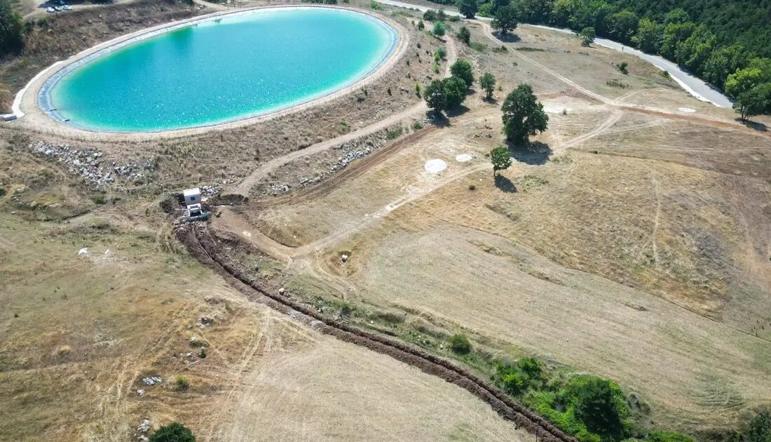 Bursa'da Şükriye Sulama Göleti'nin yapımı sona ermek üzere, tarımsal altyapıya