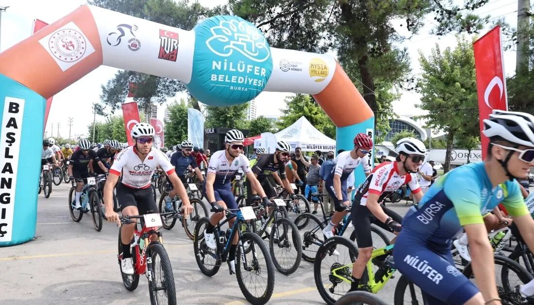 Nilüfer’de düzenlenen Dağ Bisikleti Şampiyonası, sporcuların üstün yetenekleri ve doğa