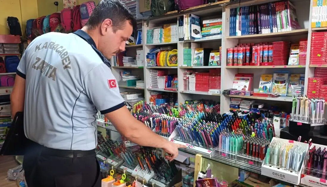Bursa Karacabey'de kırtasiye denetimleri kapsamında kaliteli ürünler ve yasalara uygunluk