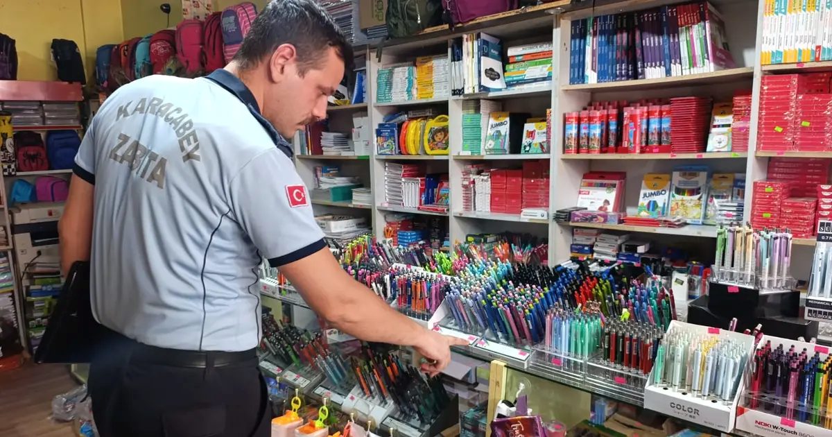 Bursa Karacabey'de kırtasiye denetimleri kapsamında kaliteli ürünler ve yasalara uygunluk