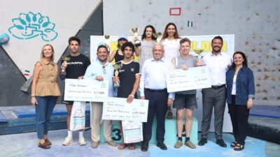 Bursa Nilüfer'de gerçekleştirilen ilk boulder yarışması ile tırmanış tutkunlarına özel