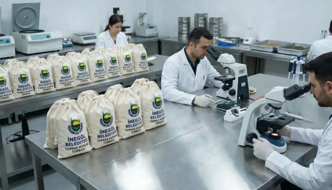 İnegöl'de toprak analizi desteği devam ediyor. Tarımda verimliliği artırmak ve