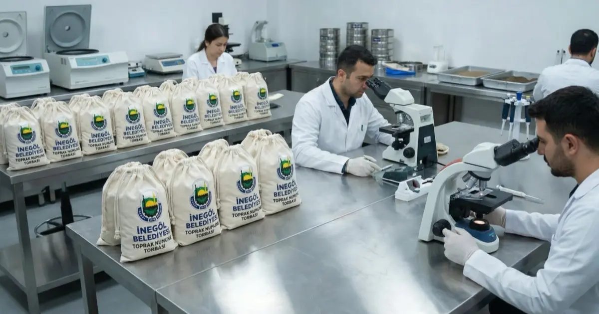 İnegöl'de toprak analizi desteği devam ediyor. Tarımda verimliliği artırmak ve