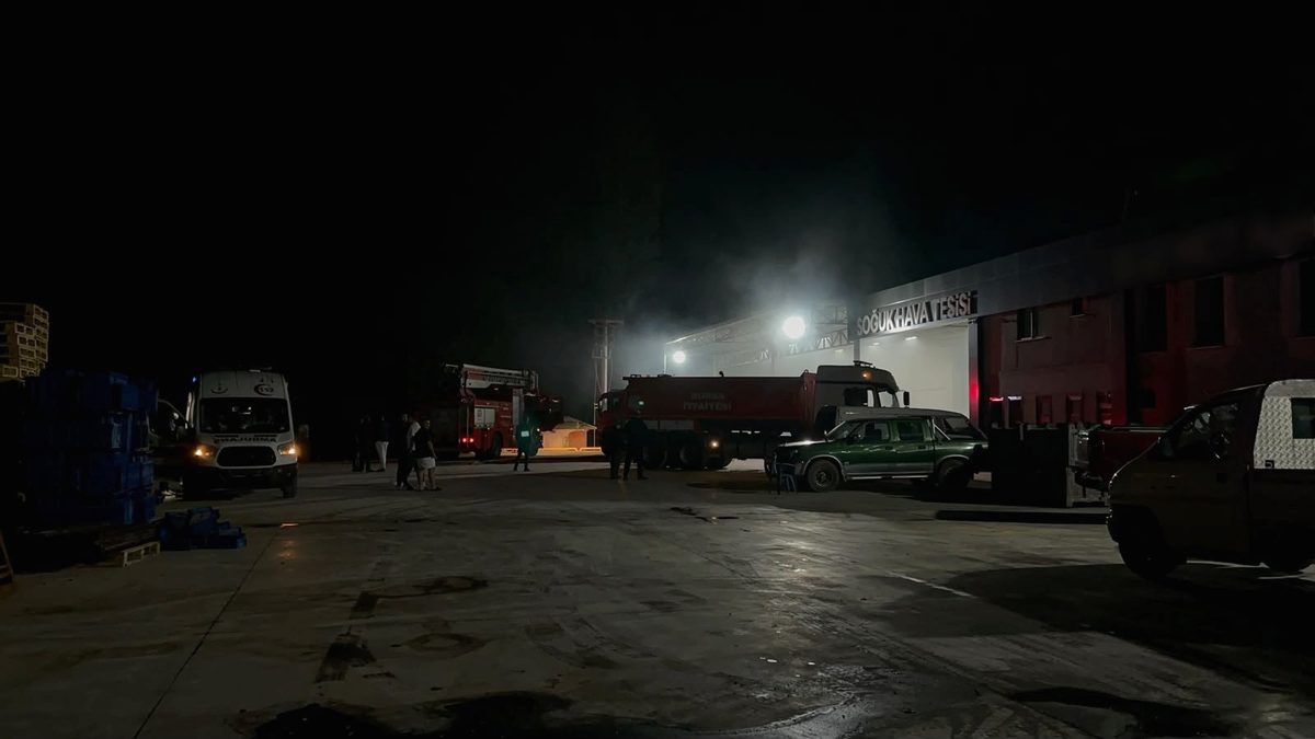 İznik'te soğuk depoda çıkan yangın paniğe neden oldu. Olayla ilgili