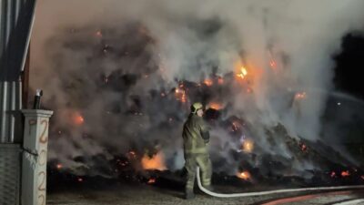 Kestel'de samanlıkta çıkan yangın paniği, olay anı ve detaylar ile