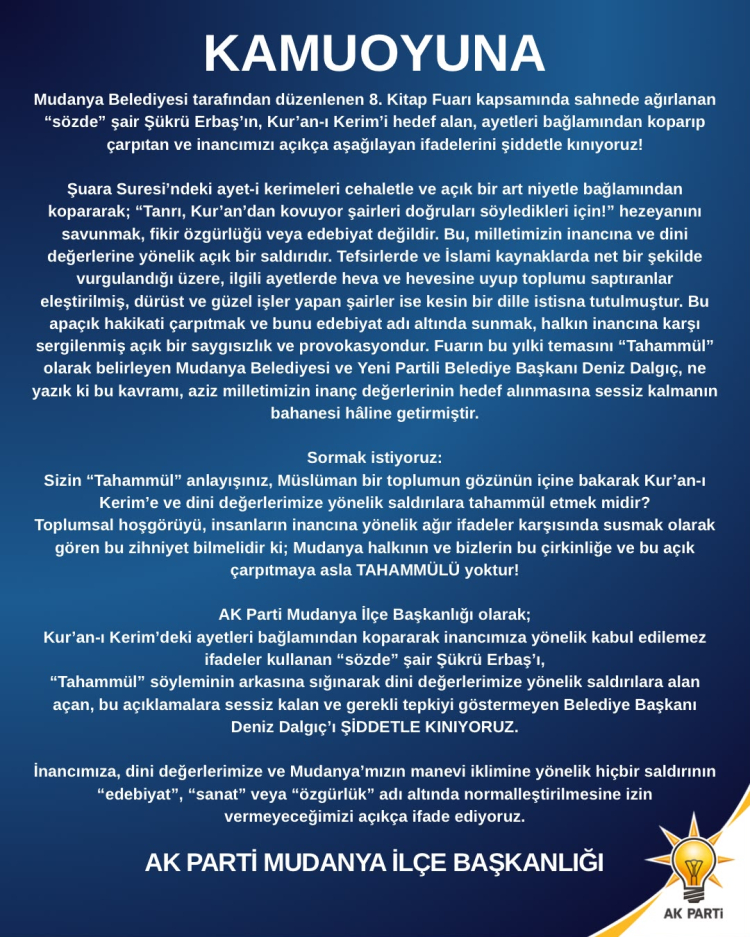 Mudanya Kitap Fuarı Siyasi Krize Dönüştü