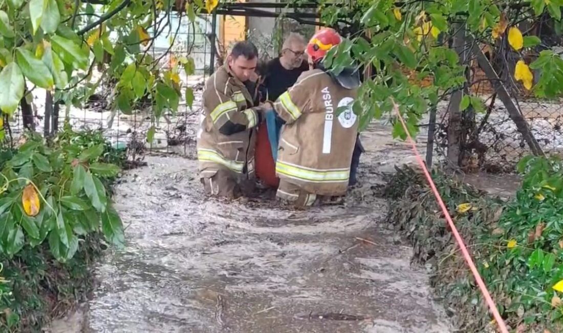 Bursa İznik'te sel felaketinde 3 vatandaş güvenliğe alındı. Yetkililer, bölgede