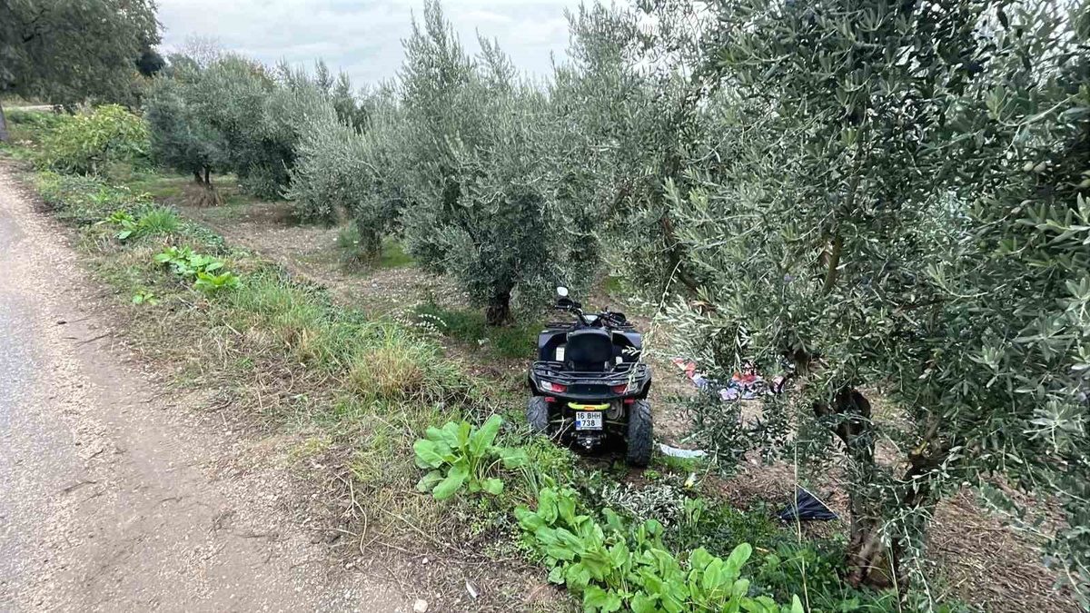 Bursa'da gerçekleşen ATV kazasında sürücü ağır yaralandı. Olay yerine sağlık