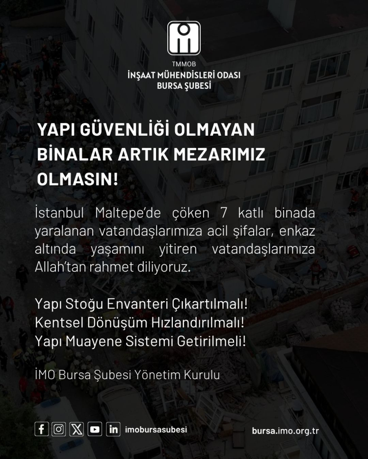 Bursa'da Kendi Kendine Çöken Binalar Soru İşaretleri Yarattı