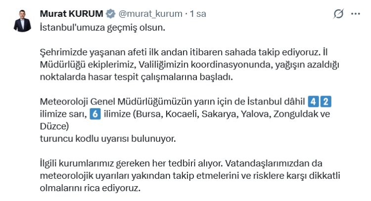 Bursa'da Sağanak Sonrası Hasar Tespiti