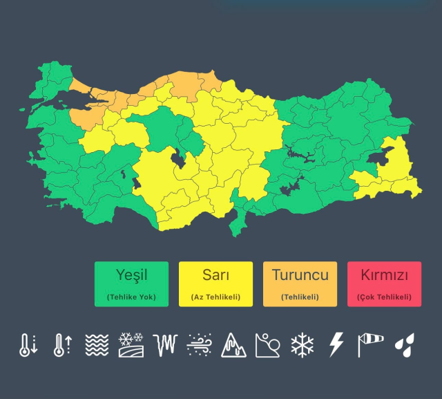 Bursa'da Yoğun Yağış Uyarısı