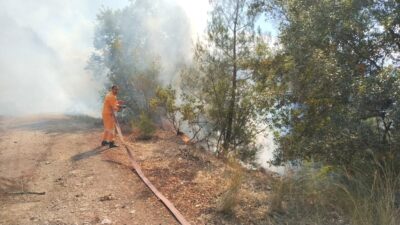 Keles'te orman yangını ihbarı alındı. Yetkililer olay yerine hızla müdahale