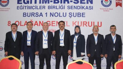Eğitim-Bir-Sen Bursa 1 No’lu Şube’nin Merinos’taki genel kurulunda yönetim değişti;
