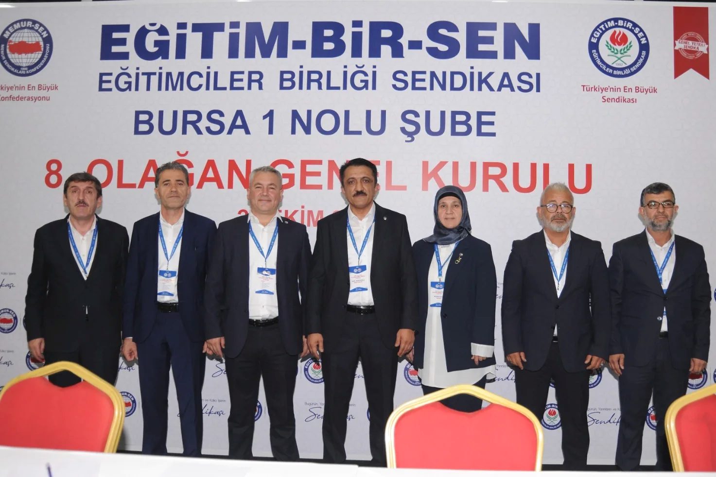 Eğitim-Bir-Sen Bursa 1 No’lu Şube’nin Merinos’taki genel kurulunda yönetim değişti;