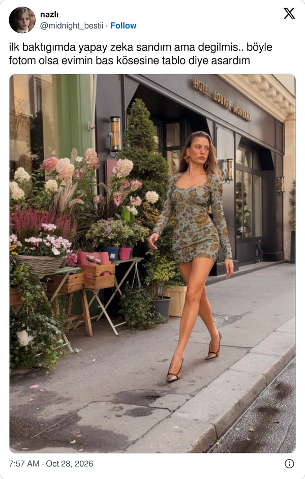 Serenay Sarıkaya’nın Mini Elbiseli Sokak Stili Sosyal Medyada Gündem Oldu