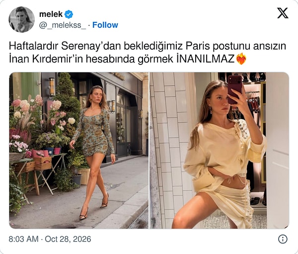 Serenay Sarıkaya’nın Mini Elbiseli Sokak Stili Sosyal Medyada Gündem Oldu