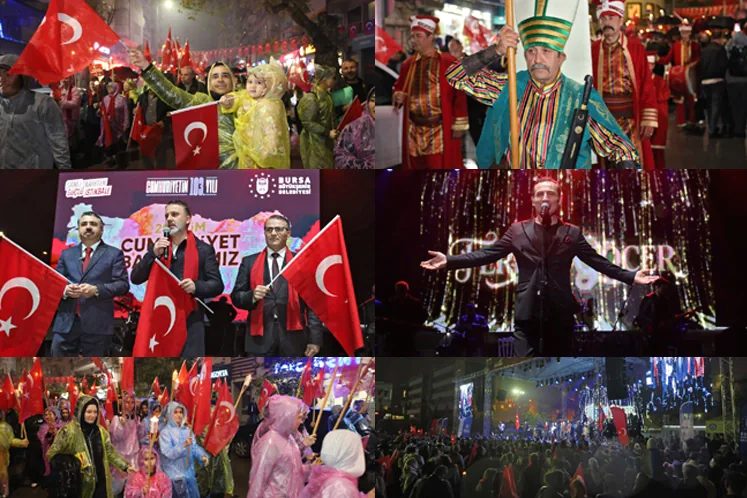 Yıldırım’da Cumhuriyet Bayramı, düzenlenen etkinlikler ve vatandaşların yoğun katılımıyla büyük